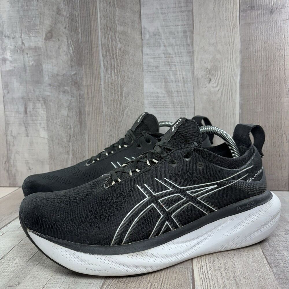 Asics GEL Nimbus 25 Women's Size 11 Running Shoes Athletic Sneakers Black White